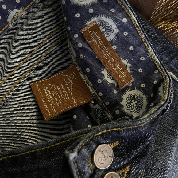 Paige Hidden Hills High Rise Bootcut Dark Wash Denim Jeans Size 29 - Picture 7 of 8